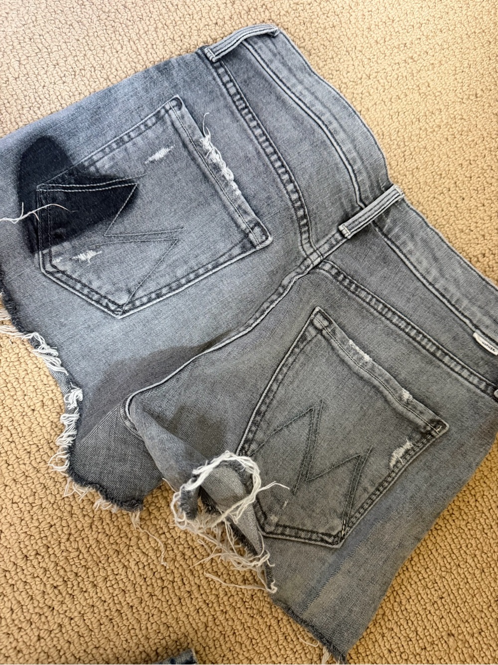 MOTHER Gray Denim Jean Shorts - Picture 4 of 5